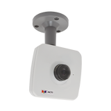ACTI - E17 - 3MP Cube with Extreme WDR, SLLS, Fixed lens, f2.8mm/F1.8 (HOV:100.5°), H.265/H.264, 1080p/30fps, 2D+3D DNR, Built-in Microphone, MicroSDHC/MicroSDXC, PoE