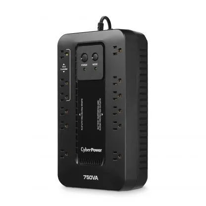 CYBERPOWER - EC750GTAA - 750VA/450W Standby UPS NEMA 5-15 RJ-11 EMI ECO TAA Compliant