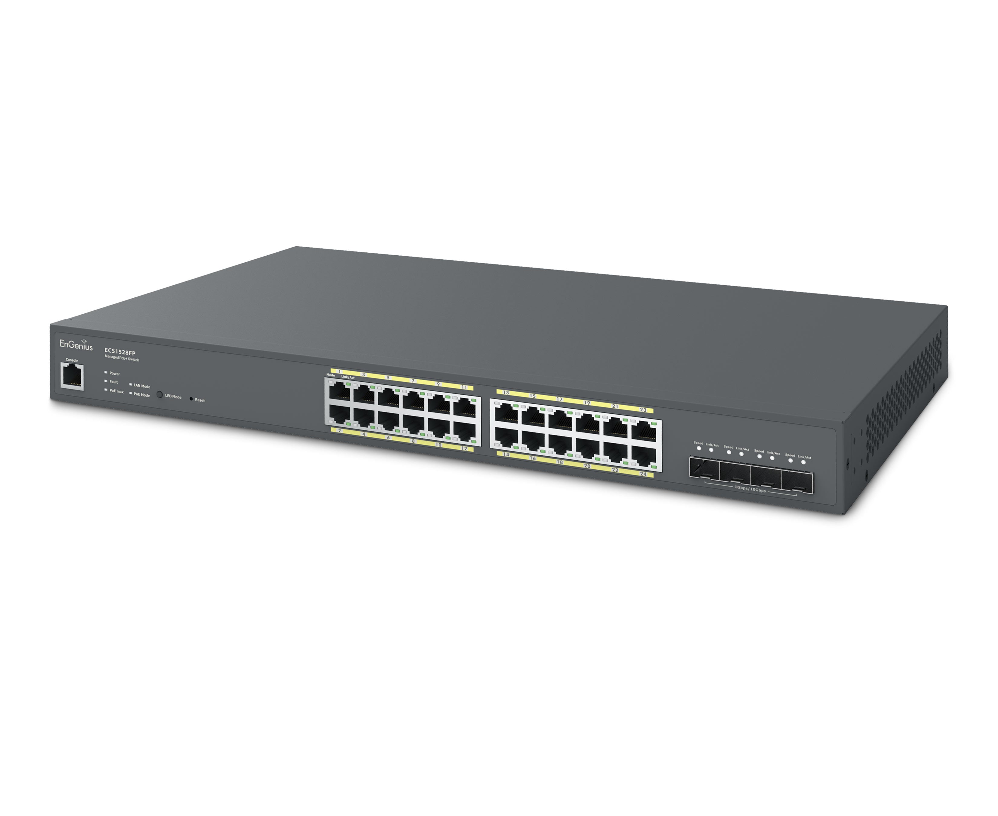 EnGenius - ECS1528FP - 24-Port Cloud Managed 1U Rack-Mount 19