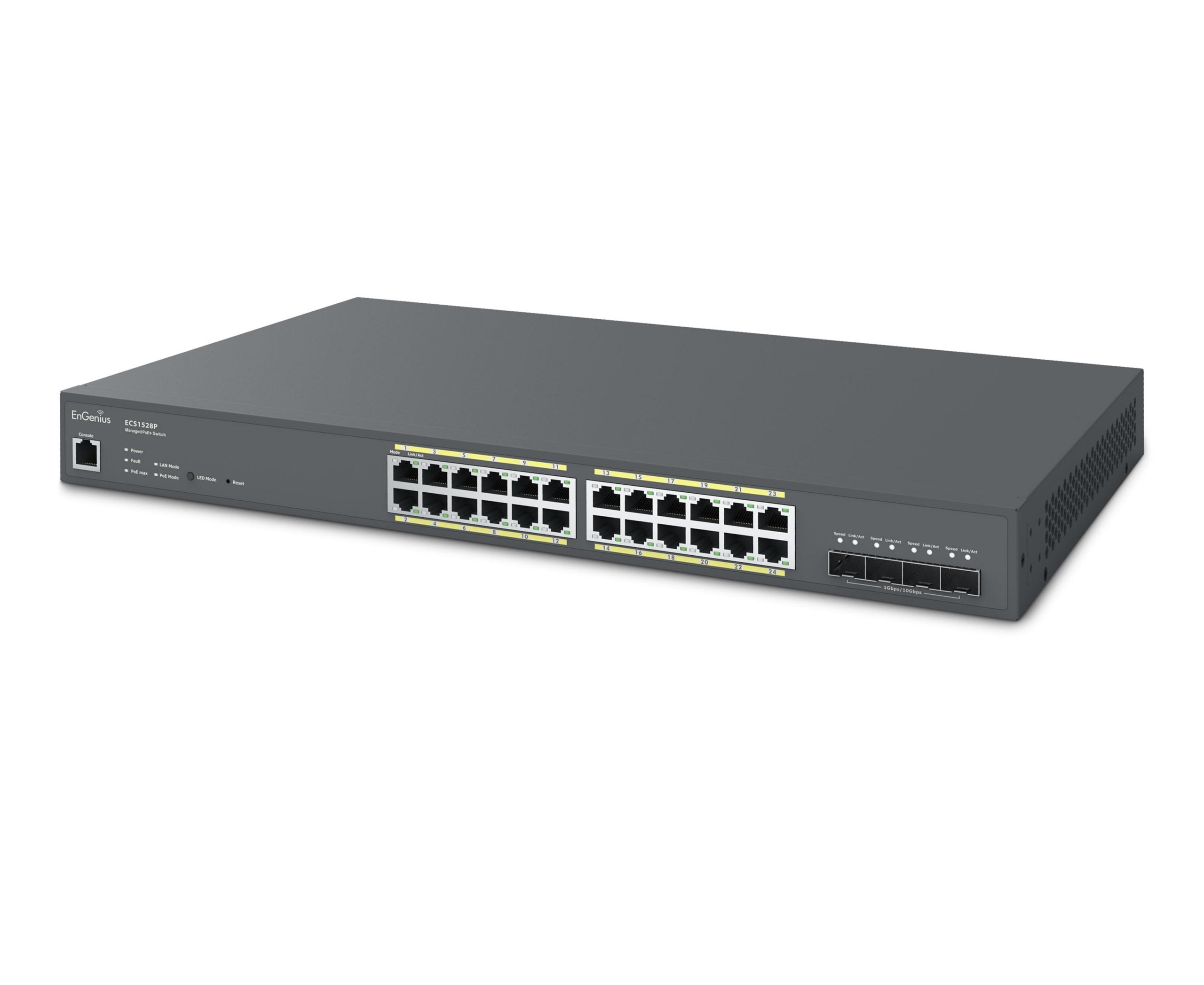 EnGenius - ECS1528P - 24-Port Cloud Managed 1U Rack-Mount 19
