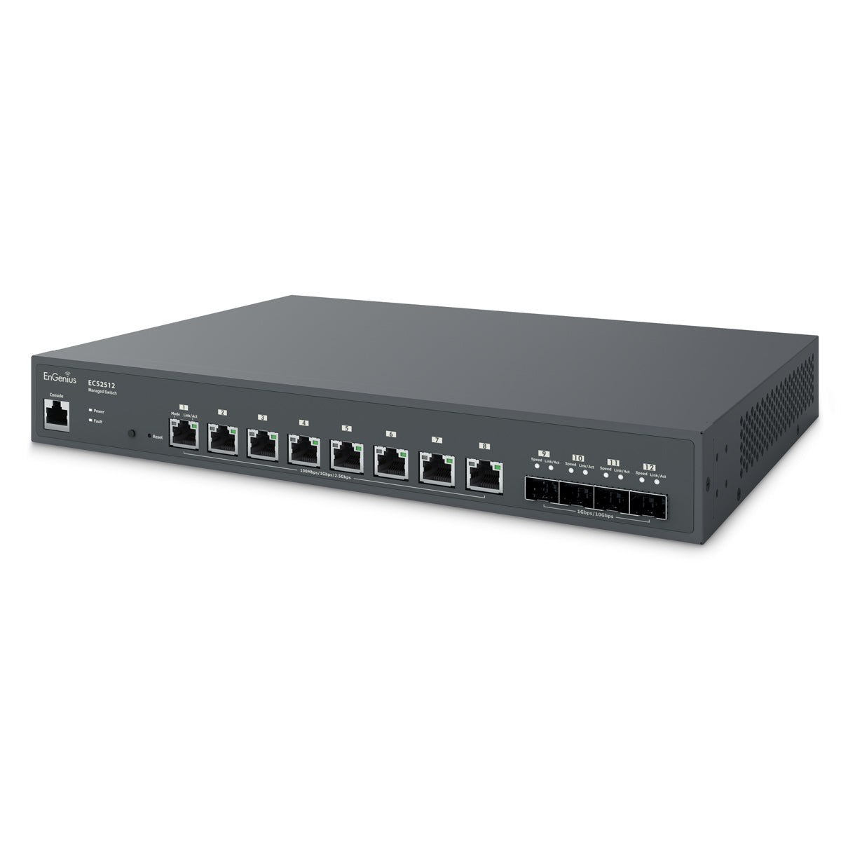 EnGenius - ECS2512 - 8-Port Cloud Managed Multi-Gigabit 1U Rack-Mount 13