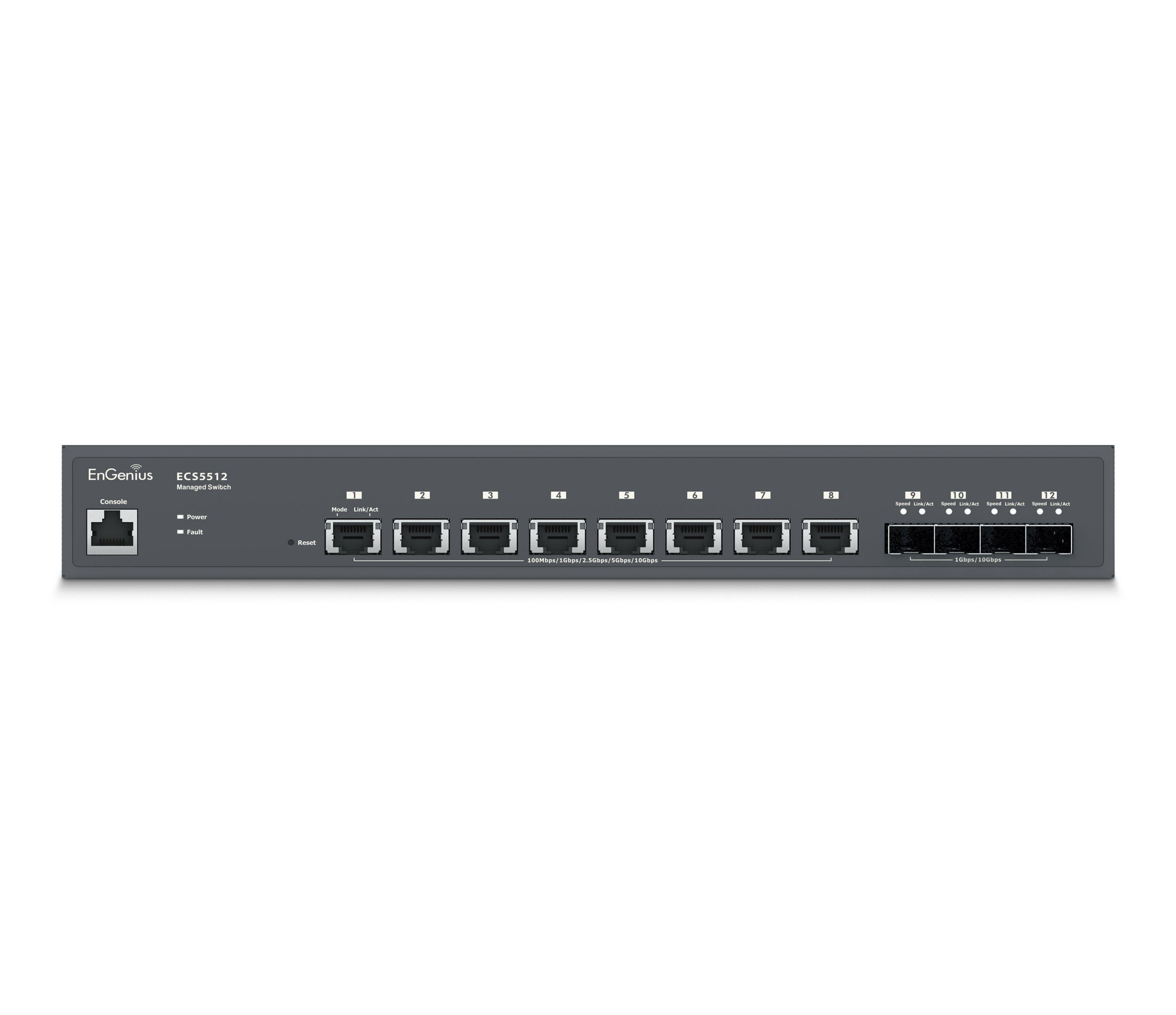 EnGenius - ECS5512 - 10 Gigabit 8-port layer 2+ switch comes with 4 10G uplink ports