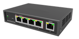 Hanwha - EN-SW05m-001 - WiseNet SKY Switch SW05m (4-Port Managed PoE+, with 100M Uplink)