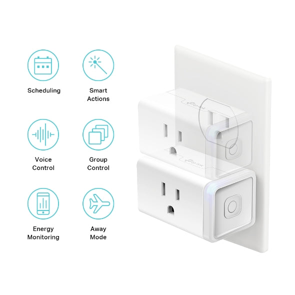 TP-Link - EP25P4 - KASA SMARTWI-FI PLUG SLIMENERGYACCS MONITORING HOMEKIT 4-PACK
