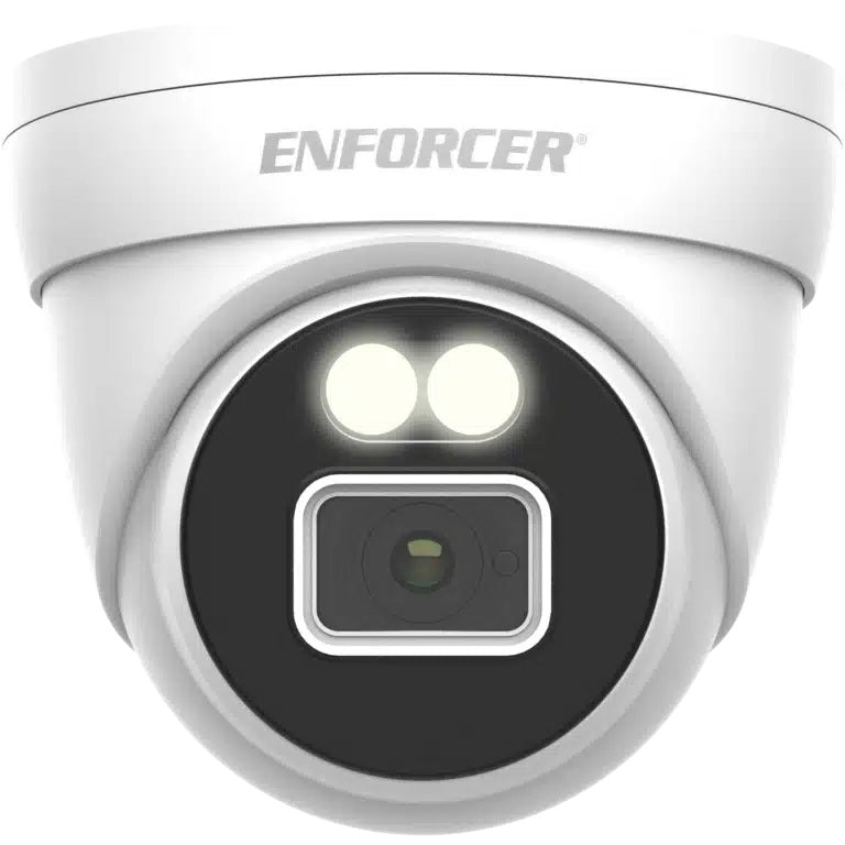 SECO-LARM - EV-N2506-2W4WLQ - IP 5MP Full Color Turret Camera, ” SmartSens CMOS Sensor, 30FPS@5MP, True WDR, 3DNR, True Day & Night with ICR, IP66, -40° to 131°F, Smart IRs, 9 AI Functions, NDAA Compliant.