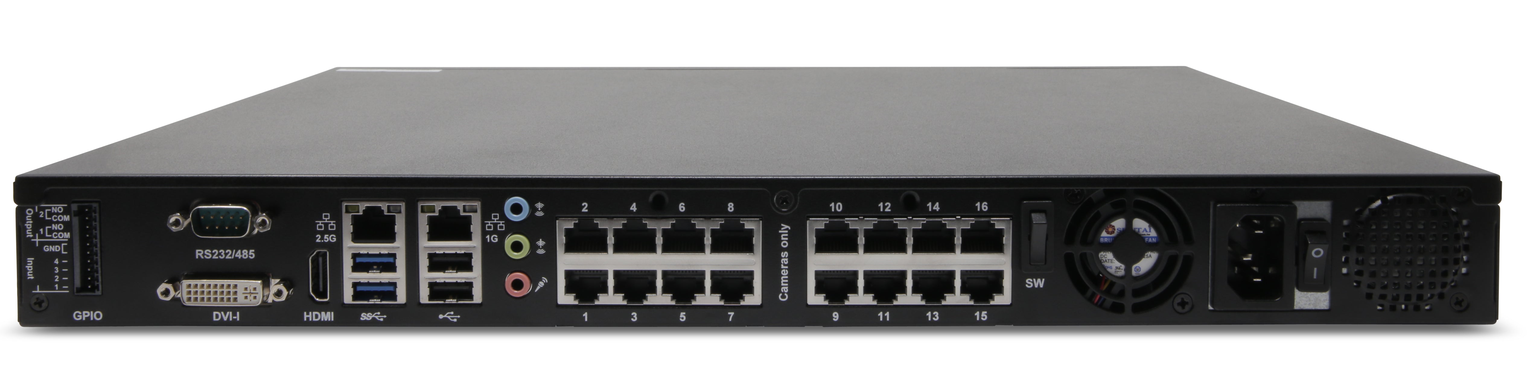 ExacqVision - IP16-16T-GPL - 4TB PoE+ G-Series IP Desktop NVR Linux with 16 IP Professional licenses (16 max)