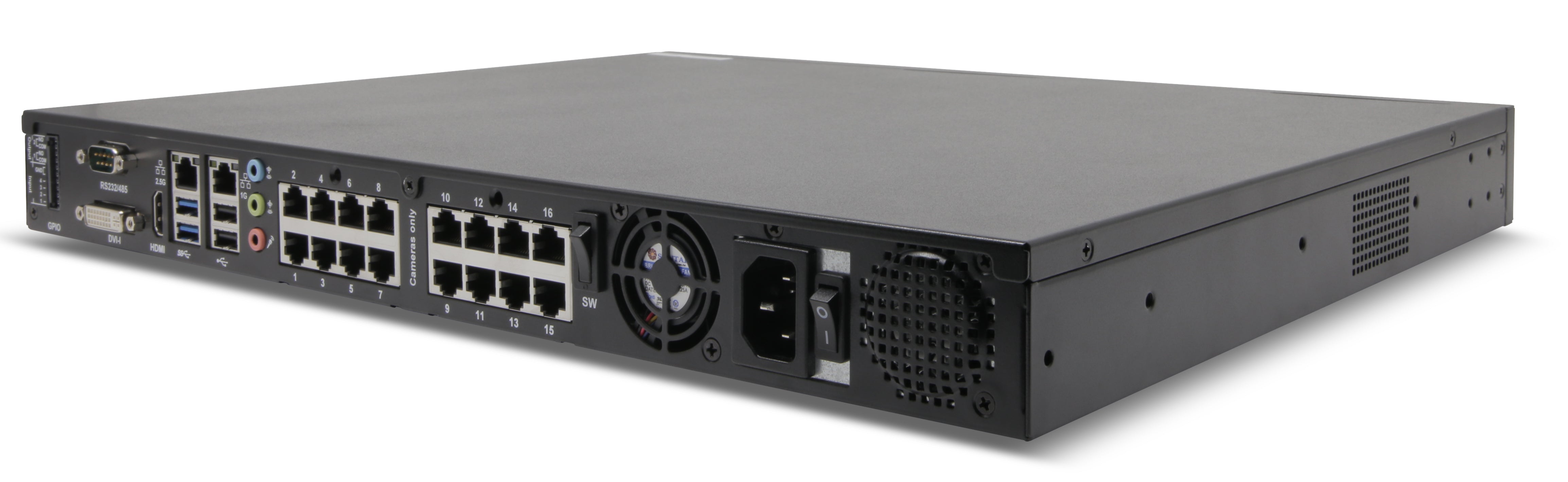 ExacqVision - IP16-08T-GPL - 8TB PoE+ G-Series IP Desktop NVR Linux with 16 IP Professional licenses (16 max)