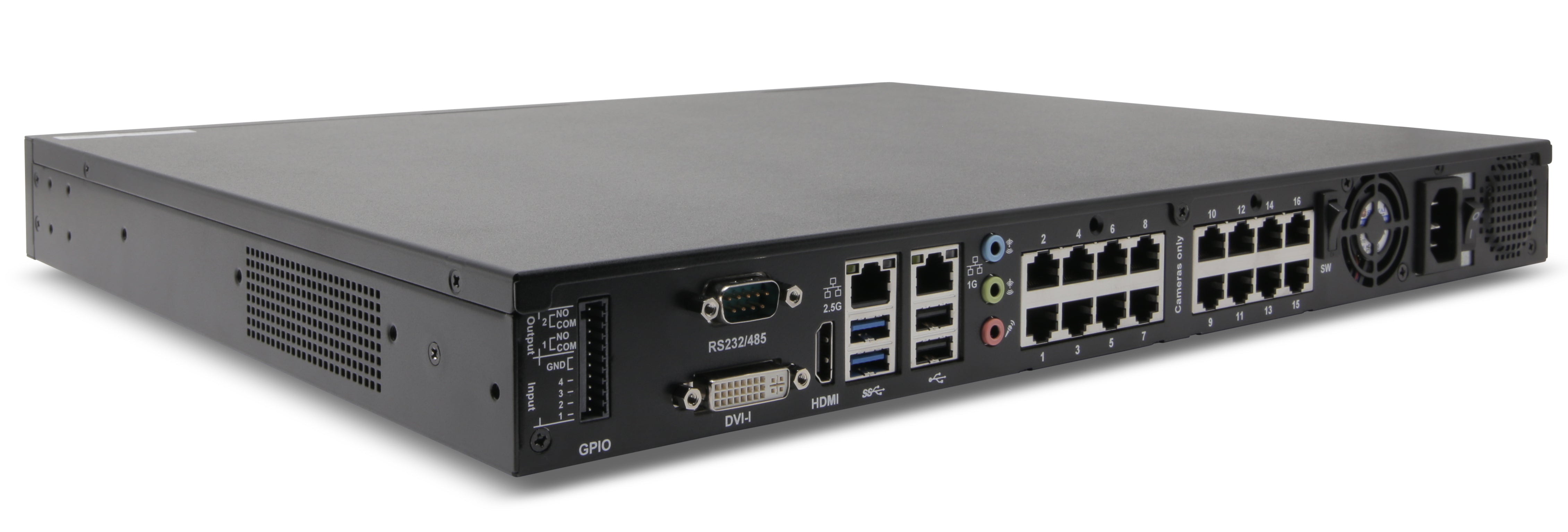 ExacqVision - IP16-16T-GPL - 4TB PoE+ G-Series IP Desktop NVR Linux with 16 IP Professional licenses (16 max)