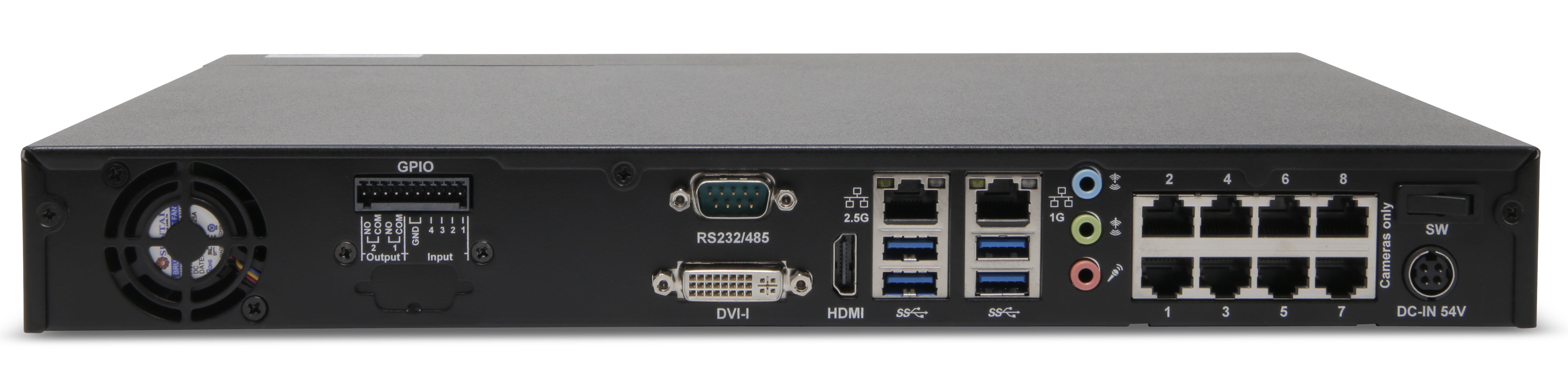 ExacqVision - IP08-12T-GPL-E - 12TB PoE+ G-Series IP Desktop NVR Linux with 8 IP Enterprise licenses (8 max)