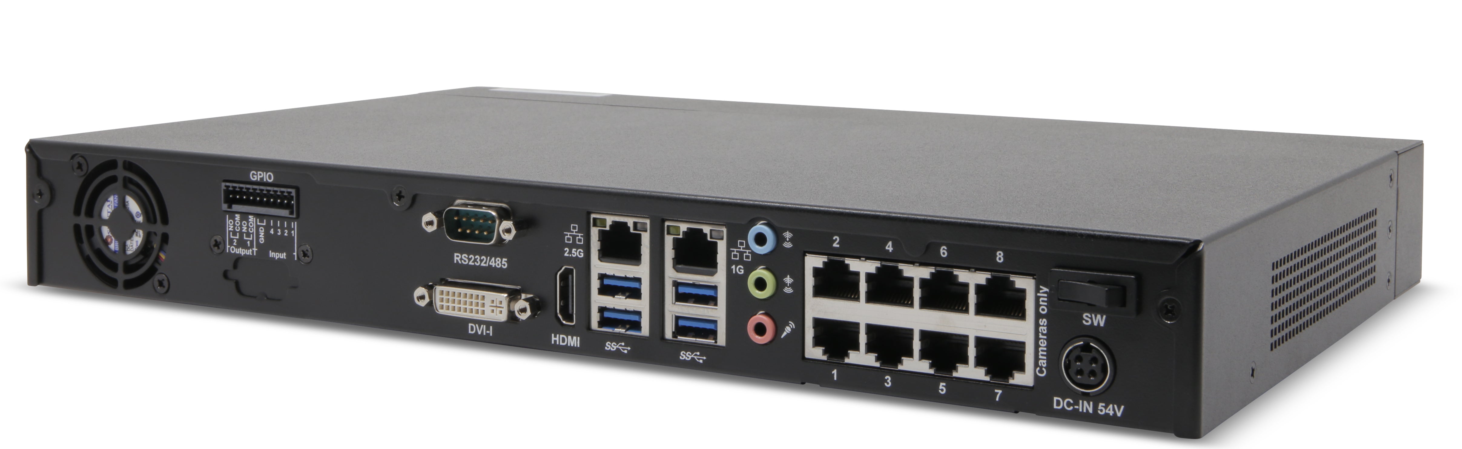 ExacqVision - IP08-12T-GPL-E - 12TB PoE+ G-Series IP Desktop NVR Linux with 8 IP Enterprise licenses (8 max)