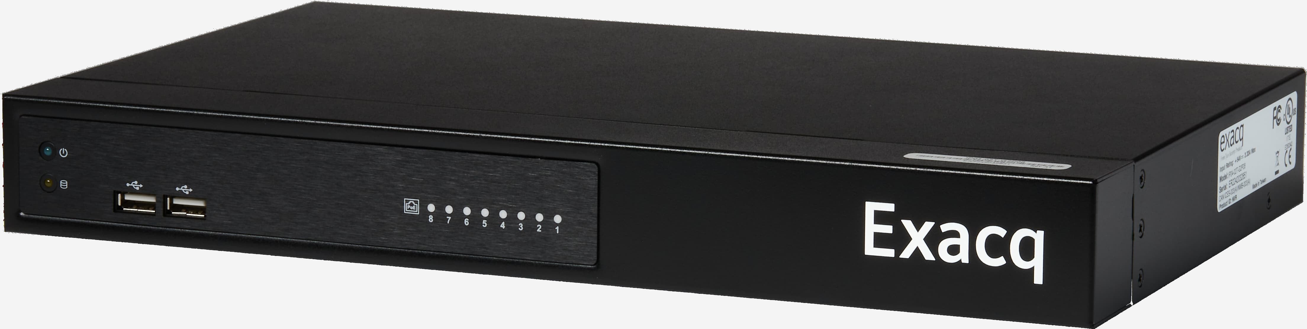 ExacqVision - IP04-06T-G2P08 - 6TB G-Series Desktop PoE Recorder with 8 PoE+ IP Camera Ports
