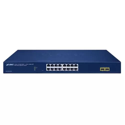 PLANET - GS-2210-16T2S - 16-Port 10/100/1000T + 2-Port 1000X SFP Web Smart Ethernet Switch