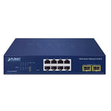 Planet - GS-2210-8T2S - 8-Port 10/100/1000T + 2-Port 1000X SFP Web Smart Ethernet Switch