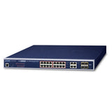 Planet - GS-4210-16P4C - IPv6/IPv4, 16-Port Managed 802.3at PoE+ Gigabit Ethernet Switch + 4-Port Gigabit Combo TP/SFP (240W)