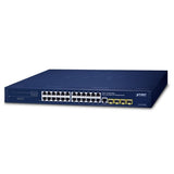 Planet - GS-4210-24T4S - IPv4/IPv6, 24-Port 10/100/1000T + 4-Port 100/1000X SFP L2/L4 SNMP Manageable Gigabit Ethernet Switch