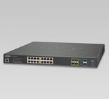 Planet - GS-5220-16UP4S2X - L2+ 16-Port 10/100/1000T Ultra PoE + 4-Port 100/1000X SFP + 2-Port 10G SFP+ Managed Switch