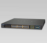 Planet - GS-5220-24PL4X - L2+ 24-Port 10/100/1000T 802.3at PoE + 4-Port 10G SFP+ Managed Switch