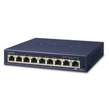 Planet - GSD-908HP - 8-Port 10/100/1000T Gigabit 802.3at POE Ethernet Switch plus 1-Port Gigabit Ethernet Switch (100W POE Budget with External Power Supply, VLAN mode support)