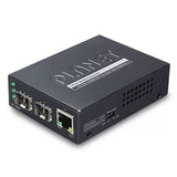 Planet - GT-1205A - 1-Port 10/100/1000BASE-T - 2-Port 100/1000BASE-X SFP Switch/Redundant Media Converter