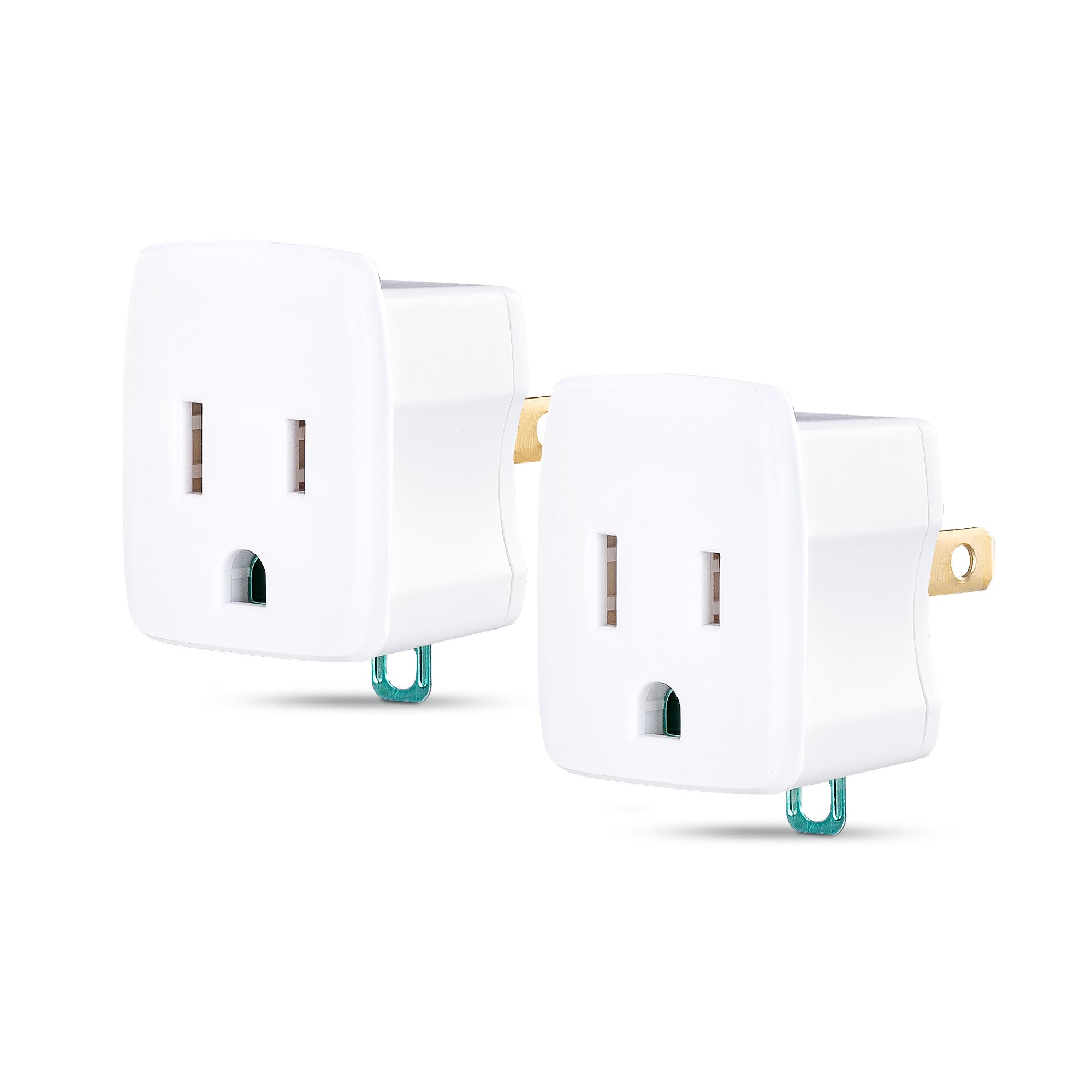Cyber Power - GT1W2PK - Grounding Adapter (2-Pack). Fits three-prong plugs into two-prong plugs