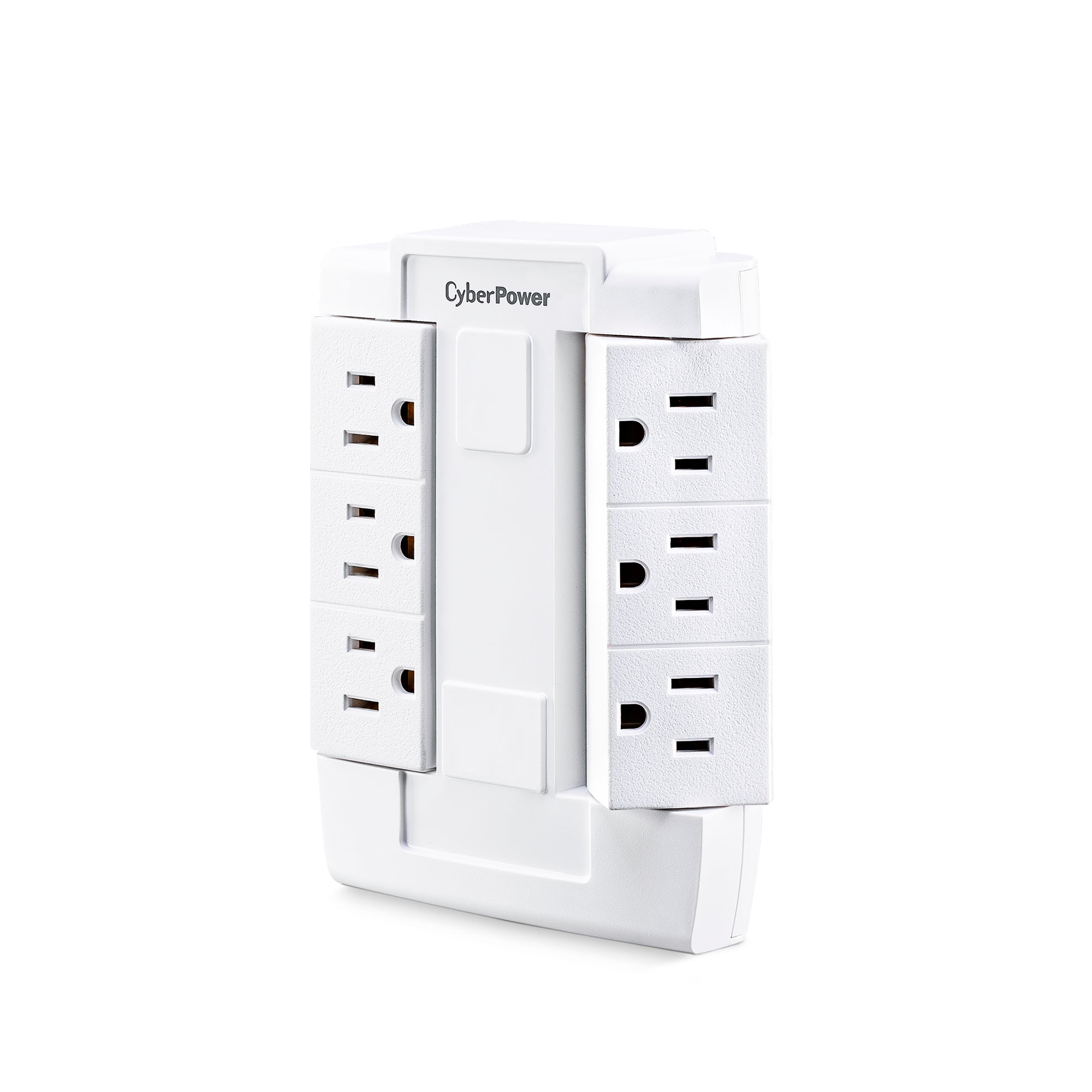 Cyber Power - GT600P - Swivel Wall Tap, Expands two grounded outlets into six grounded, swivel outlets.