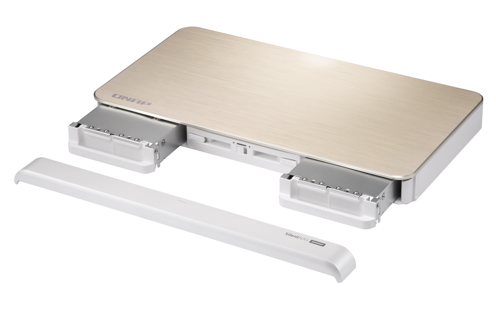 QNAP - HS-453DX-8G-US - QNAP HS-453DX 4-drive fanless NAS. Intel 4-core 1.5GHz, 8GB DDR4 RAM, 2 x 2.5