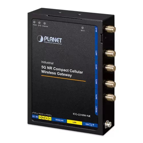 Planet - ICG-2210W-NR-US - Industrial 5G NR Compact Cellular Wireless Gateway with 2-Port 10/100/1000T