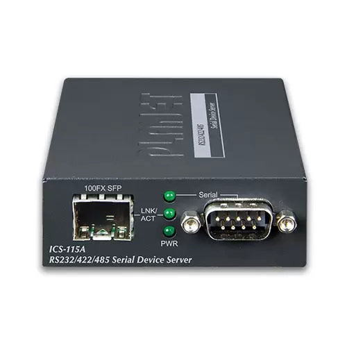 Planet - ICS-115A - RS232/RS422/RS485 Serial Device Server with 1-Port 100BASE-FX SFP