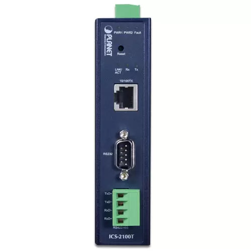 Planet - ICS-2100T - IP30 Industrial 1-Port RS232/RS422/RS485 Serial Device Server