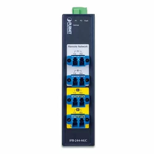 Planet - IFB-244-MLC - Industrial 2-Channel Optical Fiber Bypass Switch [Multimode LC Connector]
