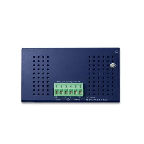 Planet - IFGS-1022HPT - IP30 Industrial 8-Port 10/100TX 802.3at PoE + 2-Port Gigabit TP/SFP combo Ethernet Switch (-40 to 75 C, 250m Extend mode, dual redundant power input on 48~56VDC terminal block)