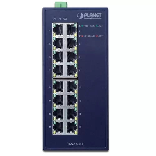 Planet - IGS-1600T - Industrial 16-Port 10/100/1000T Ethernet Switch