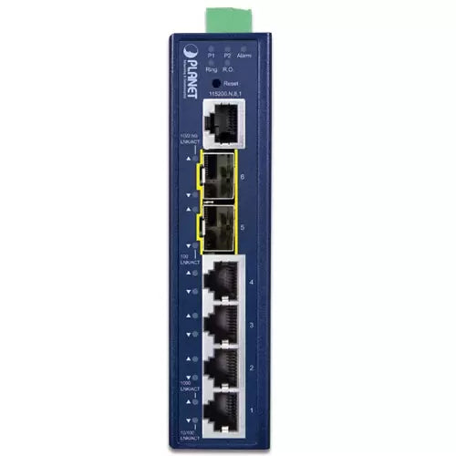 Planet - IGS-5225-4T2S - L2+ Industrial 4-Port 10/100/1000T + 2-Port 1G/2.5G SFP Managed Ethernet Switch