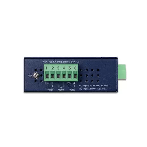 Planet - IGTP-805AT - IP30 Industrial 10/100/1000BASE-T to 100/1000BASE-X SFP Converter with 802.3at PoE+ (-40 to 75C, 12V~48V DC power boost, LFP Supported)