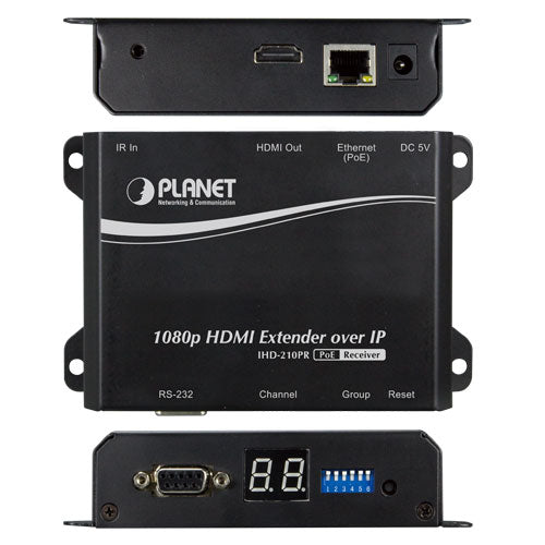 Planet - IHD-210PR - HDMI Extender Receiver over IP with PoE - High Definition Digital Signage