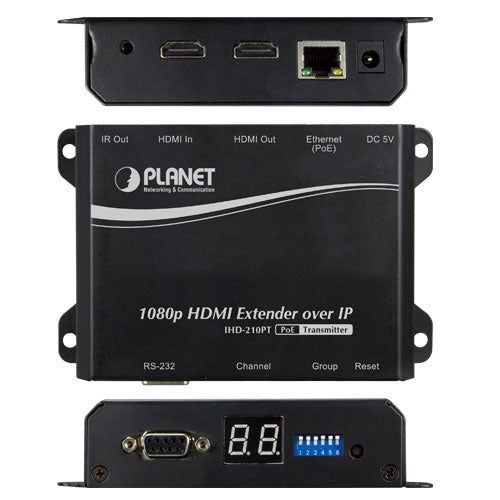 Planet - IHD-210PT - HDMI Extender Transmitter over IP with PoE - High Definition Digital Signage