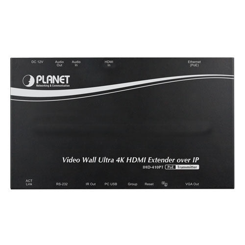 Planet - IHD-410PT - Video Wall Ultra 4K HDMI/USB Extender Transmitter over IP with PoE - Ultra High Definition Digital Signage