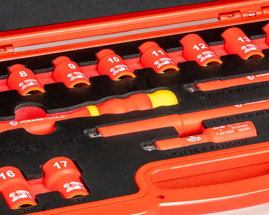 Jonard - INSS-19M - Insulated 19 Piece Metric Socket Set 