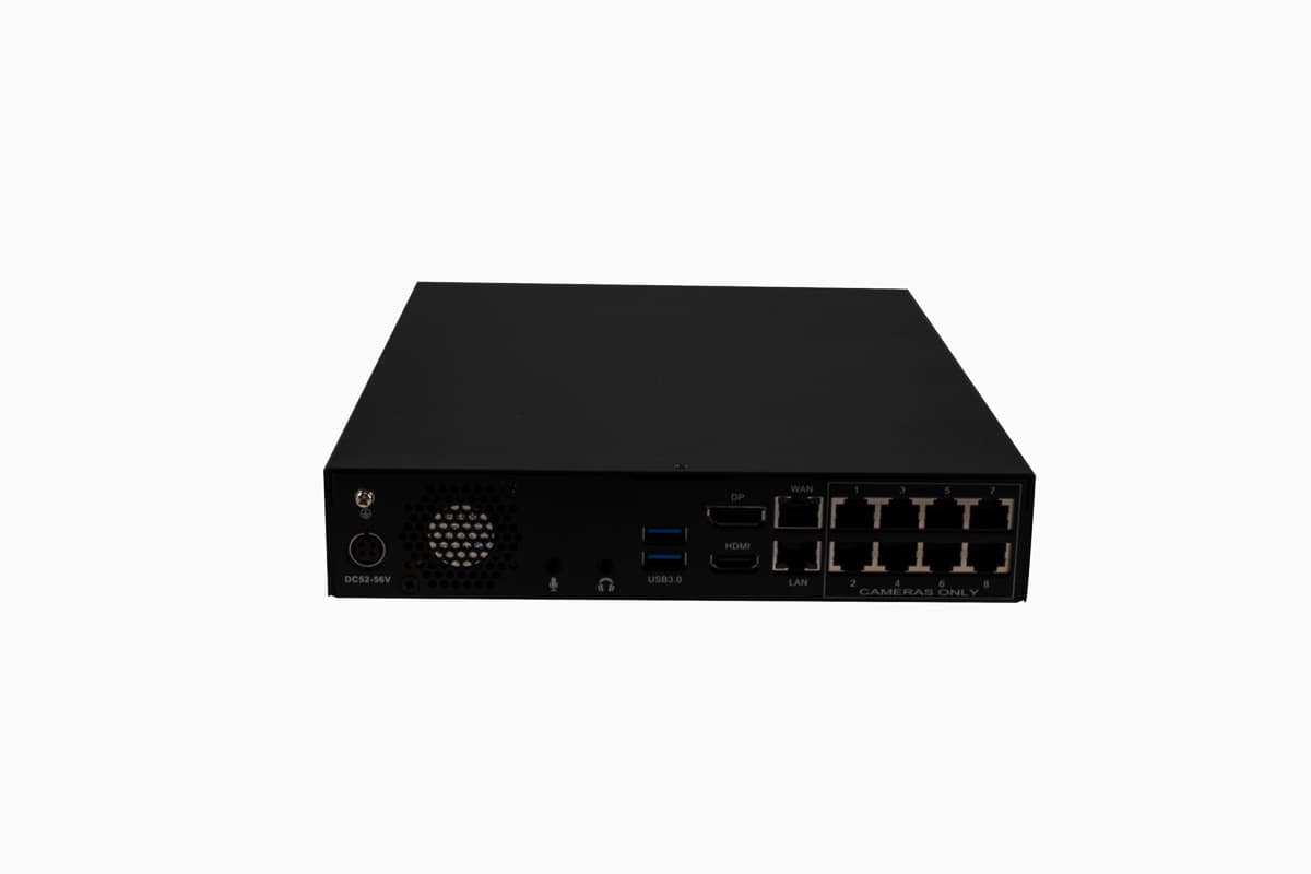 ExacqVision - IP04-04T-GP08 - 4 TB G-Series Desktop PoE Recorder with 8 PoE+ IP Camera Ports