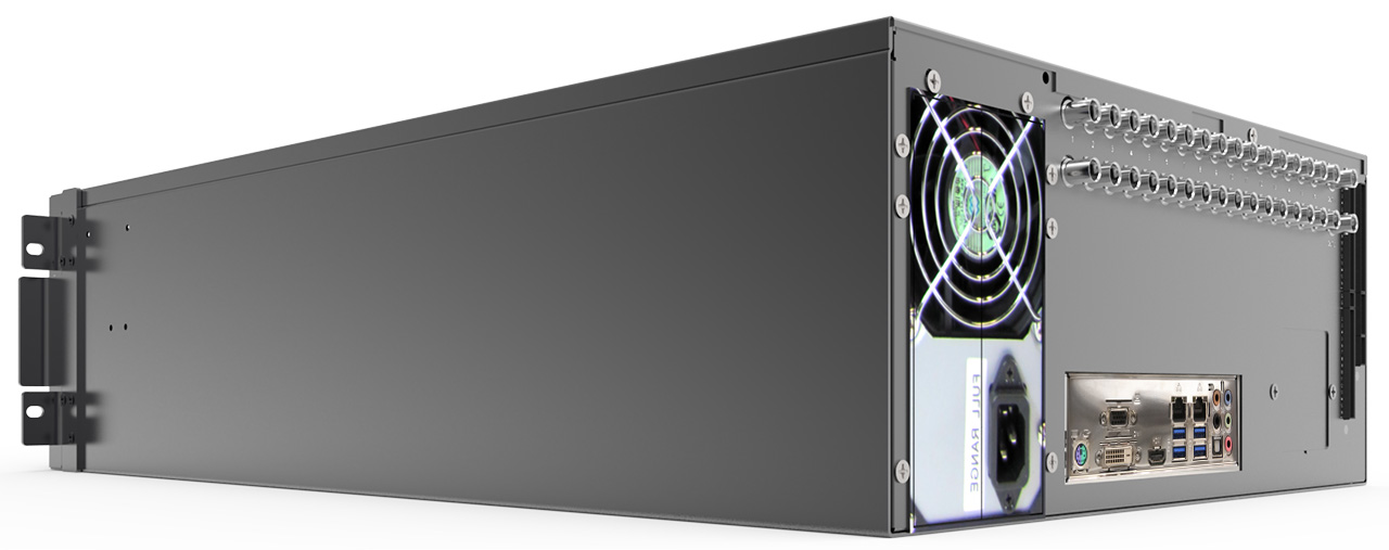 ExacqVision - 1608-10T-R4A-E - 10TB A-Series Hybrid 4U Recorder Enterprise Win10 With 8 IP Cameras Licenses and 16 Analog