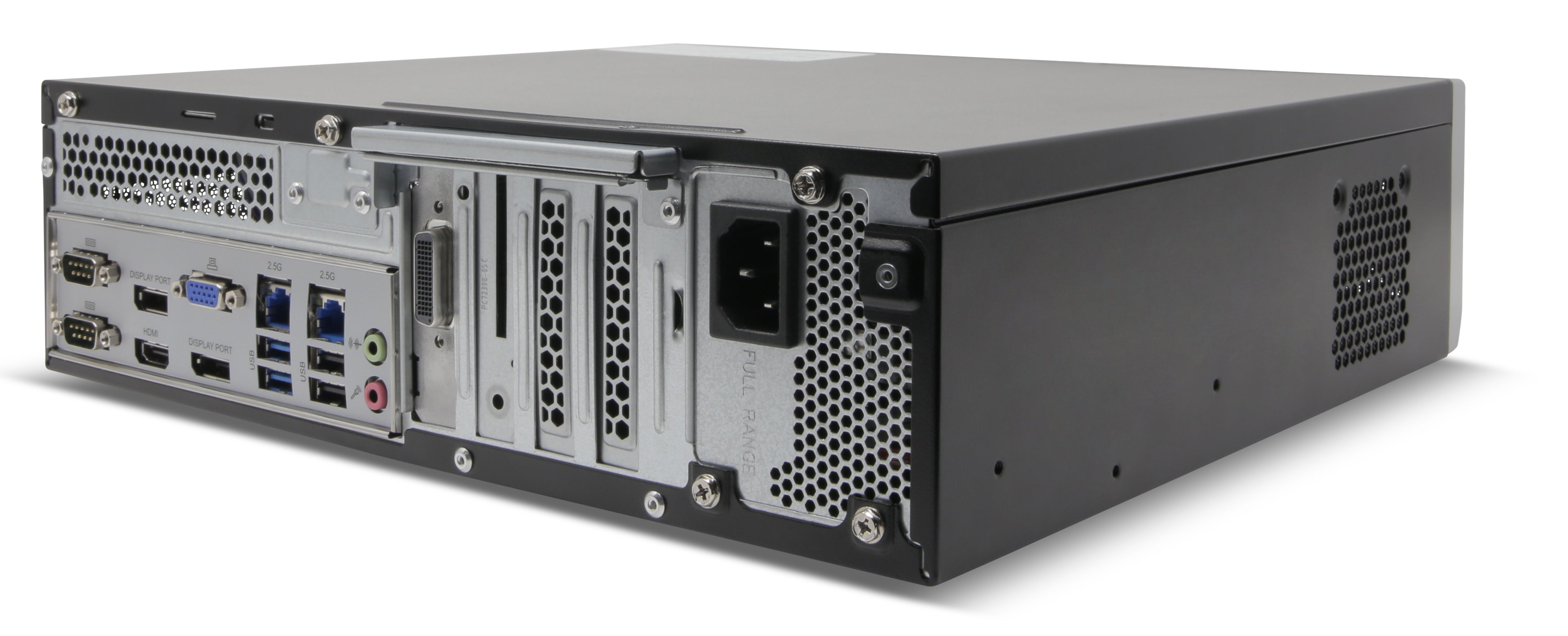 EXACQ - IP08-08T-1QW-E - IP Desktop Q-Series exacqVision NVR with 8 IP Enterprise licenses (32 max), 8TB Internal storage. Windows 10 IoT Ent LTSC OS on SSD, 8GB RAM, Dual 2.5GbE on-board, 4 x USB, 1 x HDMI, 2 x DP, 1 x VGA. Includes mouse and keyboa