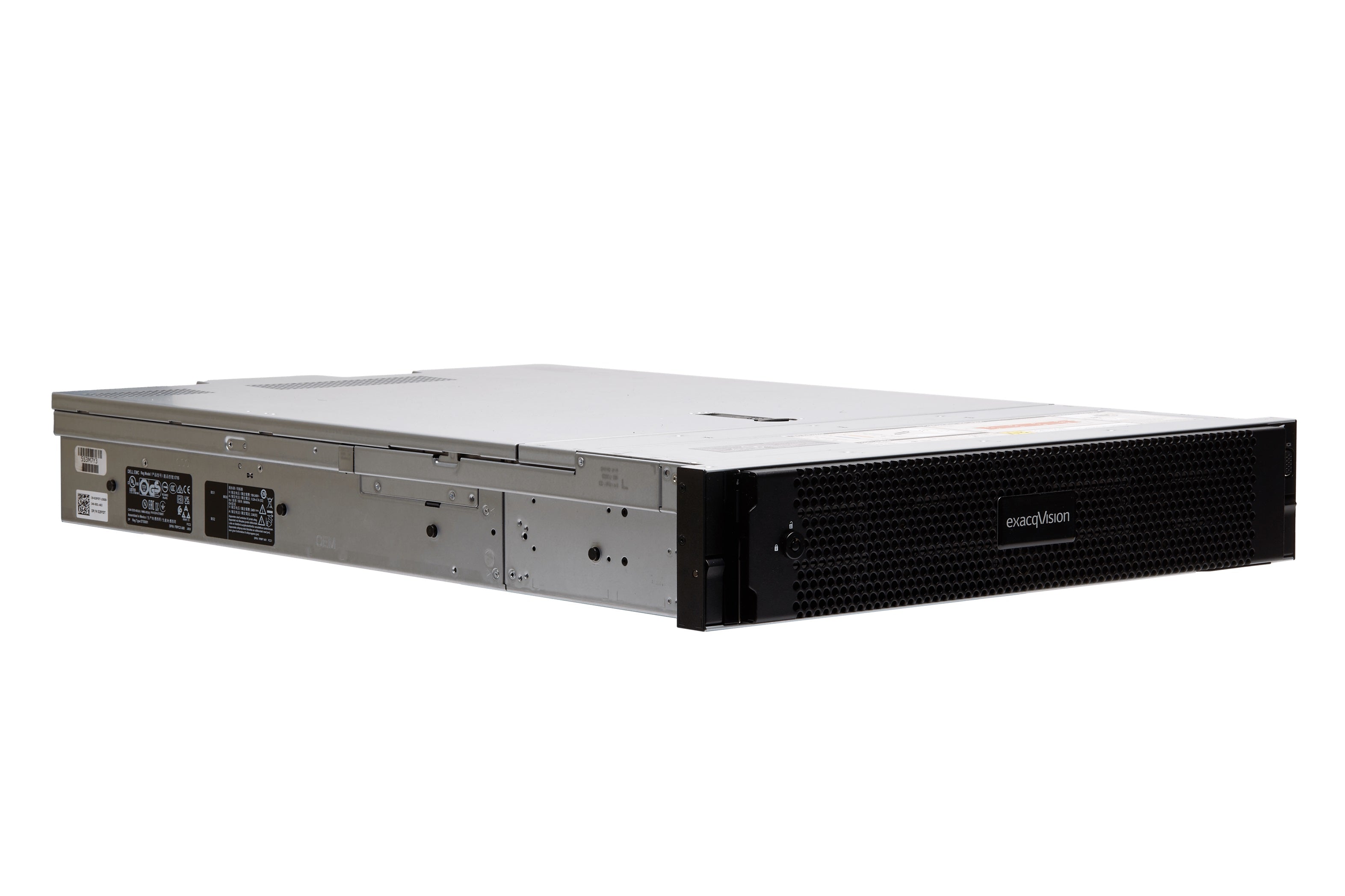 ExacqVision - IP08-96T-R2XL - IP 2U Rackmount Redundant X-Series NVR with 8 IP Professional Licenses (175 max), 96TB RAID6 Configured Storage (72TB usable). Linux Ubuntu 22.04 LTS OS on Dual SSD RAID1, Redundant Power Supplies, 32GB RAM, Dual 1
