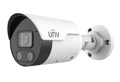 Uniview - IPC2124SR3-ADF40KMC-DL - UNV 4MP Dual Light Fixed Bullet, 4.0mm, Built-in Mic & Speaker