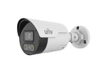 UNV - IPC2128SR-ADF28KMC-DL-H - UNV 8MP Dual Light Fixed Bullet, 2.8mm, Built-in Mic & Speaker