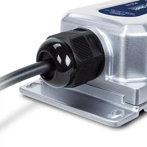 Planet - IPOE-165 - IP67-rated Industrial 1-Port 802.3at PoE+ Injector (24~56V power boost, -40~75 degrees C, IK10 impact protection), 3 x waterproof cable glands included