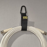 Rip-Tie - J-B9-T - One Inch Wide CableCarrier with Black Triangle Carabiner, 1″ x 9″