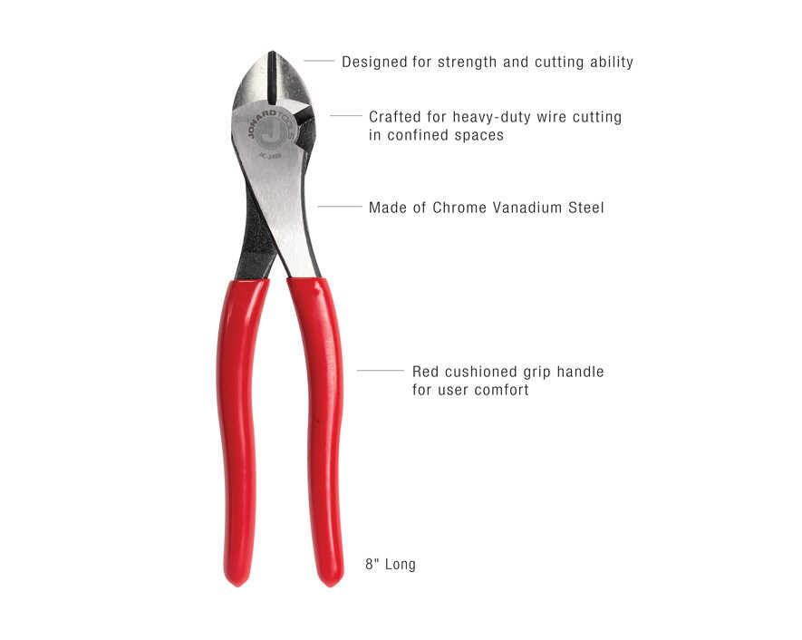 Jonard Tools - JIC-2488 - High Leverage Diagonal Cutter Curved