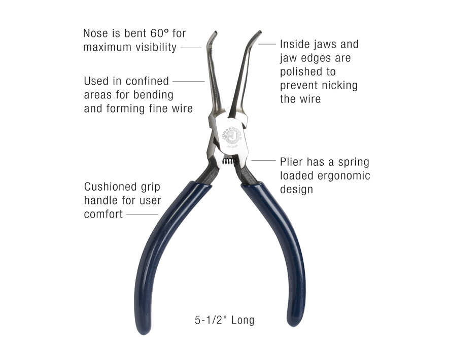 Jonard Tools - JIC-3385 - Curved Needle Nose Plier