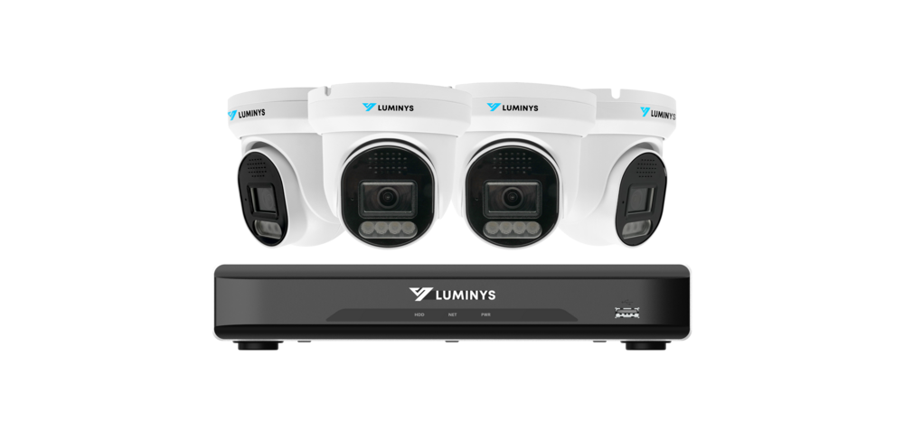 Luminys - K54-4L1A2 - 4 Channel 5MP LumiLuxLite IP Bundle