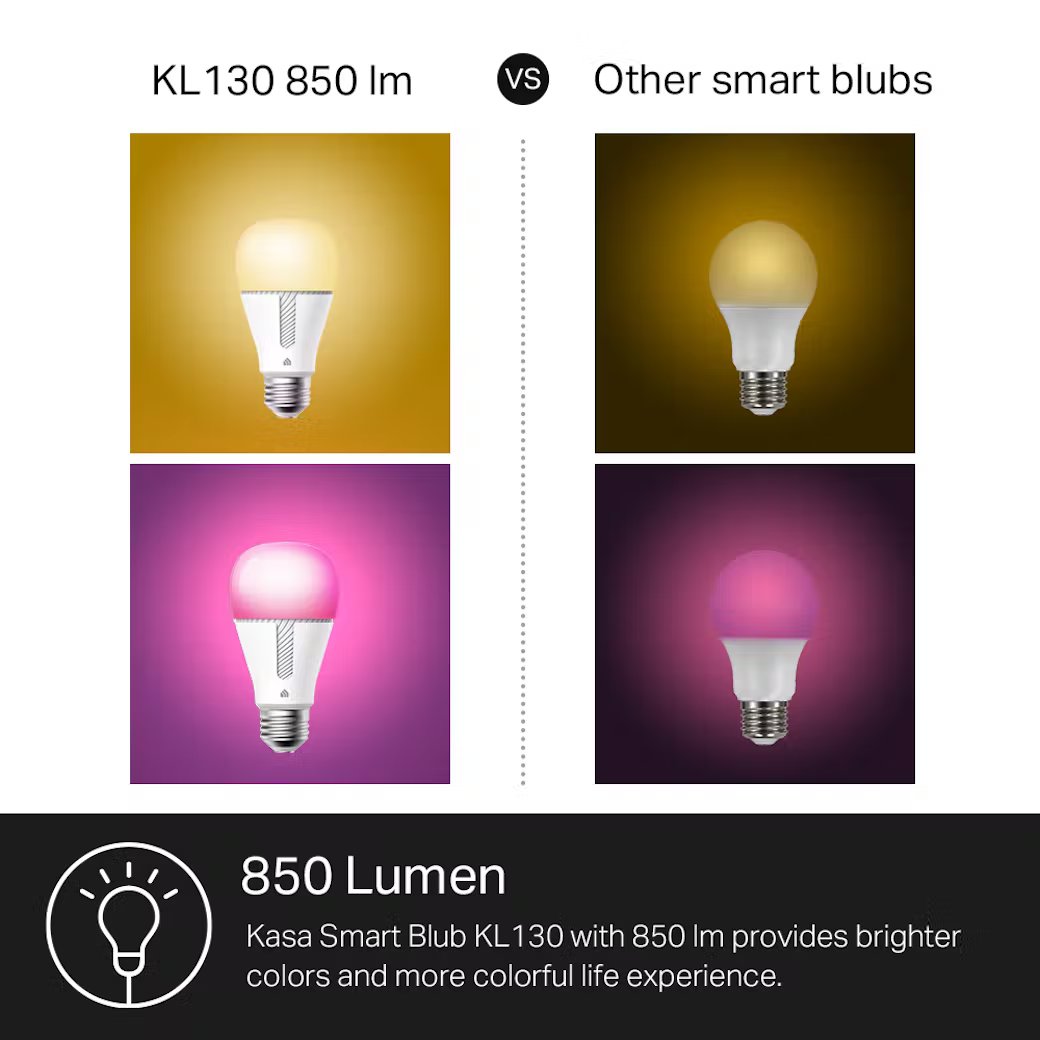 TP-Link - KL130P4 - 4PK KASA SMART LIGHT BULB ACCS MULTICOLOR